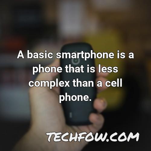 a basic smartphone is a phone that is less complex than a cell phone