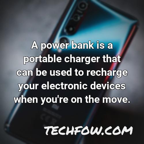a power bank is a portable charger that can be used to recharge your electronic devices when you re on the move