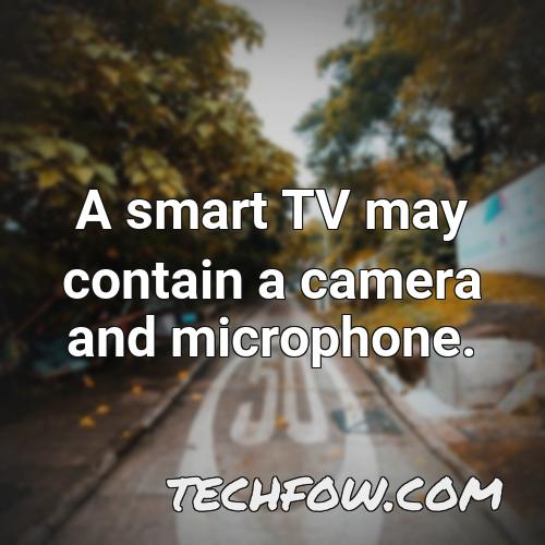 a smart tv may contain a camera and microphone