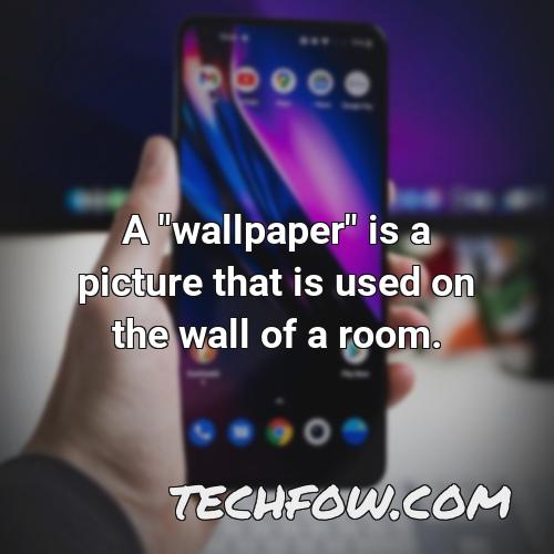 a wallpaper is a picture that is used on the wall of a room
