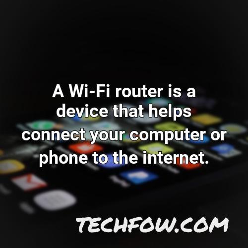 a wi fi router is a device that helps connect your computer or phone to the internet