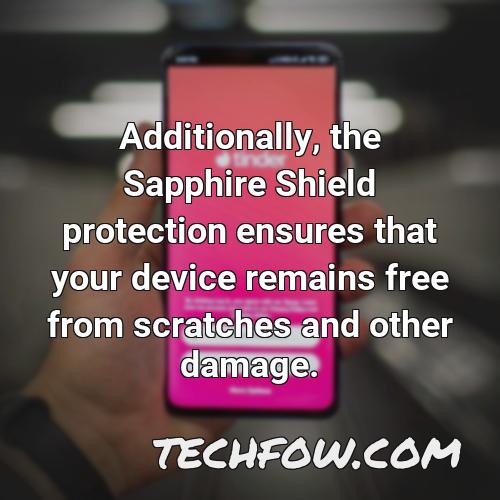 additionally the sapphire shield protection ensures that your device remains free from scratches and other damage