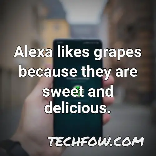 alexa likes grapes because they are sweet and delicious
