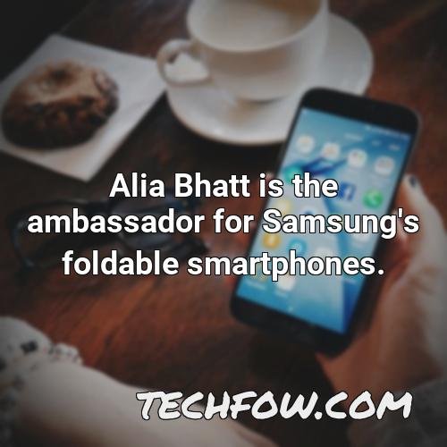 alia bhatt is the ambassador for samsung s foldable smartphones