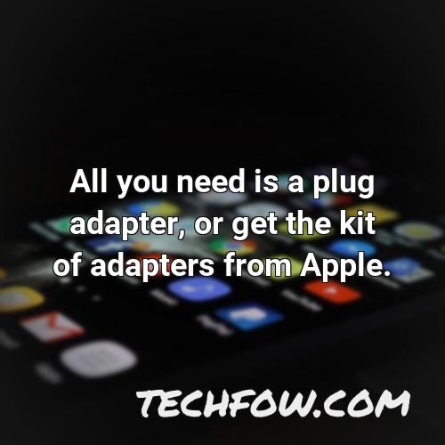 all you need is a plug adapter or get the kit of adapters from apple