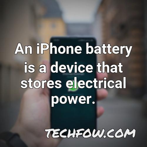 an iphone battery is a device that stores electrical power