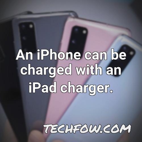 an iphone can be charged with an ipad charger