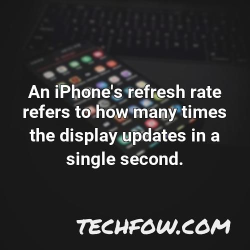 an iphone s refresh rate refers to how many times the display updates in a single second