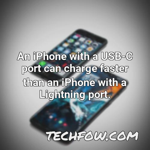 an iphone with a usb c port can charge faster than an iphone with a lightning port