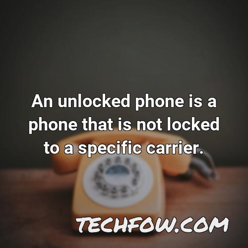 an unlocked phone is a phone that is not locked to a specific carrier