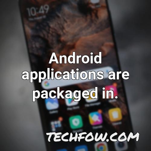 android applications are packaged in