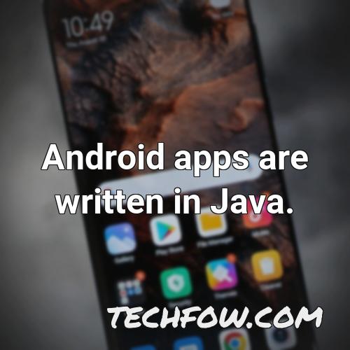 android apps are written in java