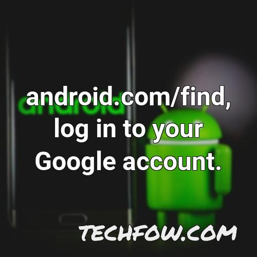 android com find log in to your google account