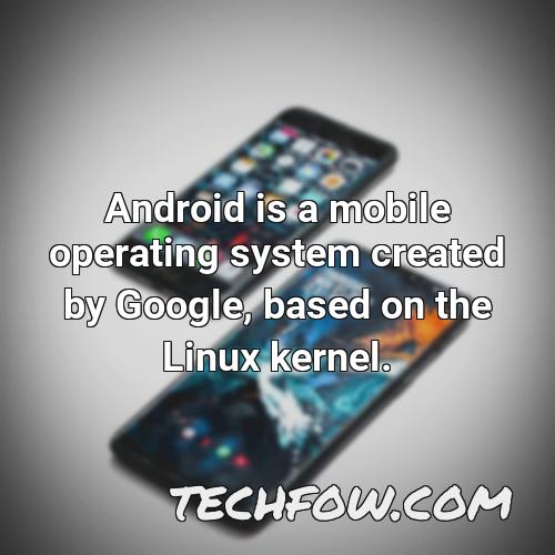 android is a mobile operating system created by google based on the linux kernel 5