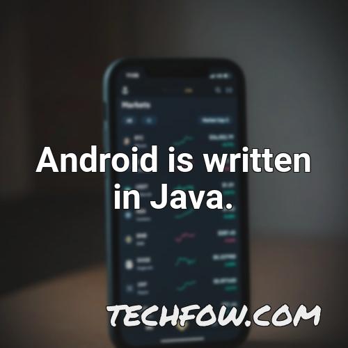 android is written in java