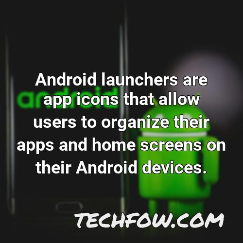 android launchers are app icons that allow users to organize their apps and home screens on their android devices