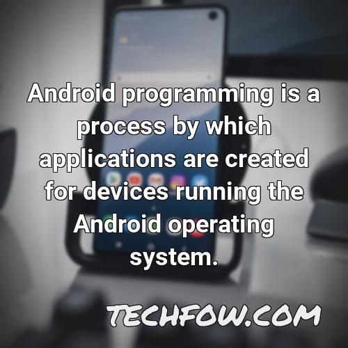 android programming is a process by which applications are created for devices running the android operating system 1