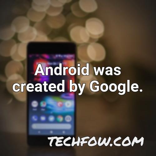 android was created by google