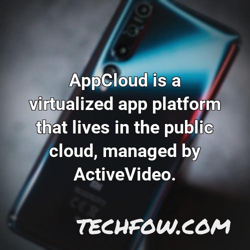 appcloud is a virtualized app platform that lives in the public cloud managed by activevideo