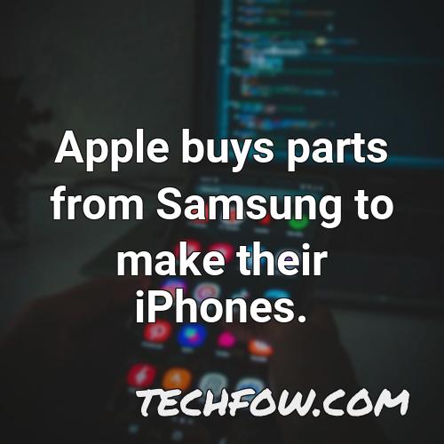apple buys parts from samsung to make their iphones