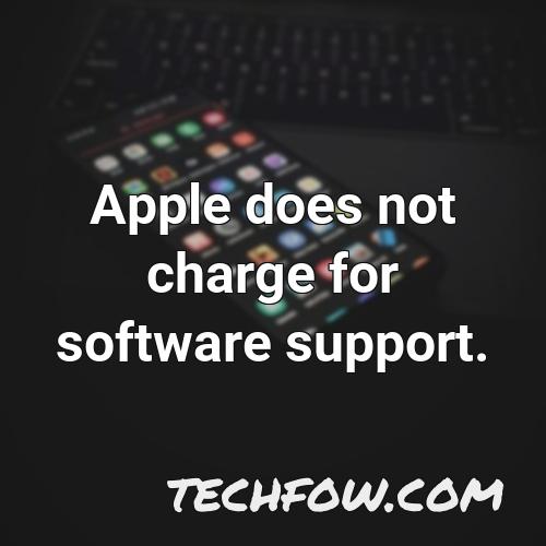 apple does not charge for software support 1