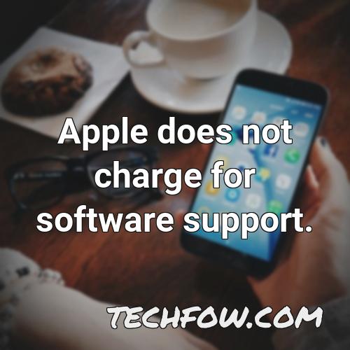 apple does not charge for software support