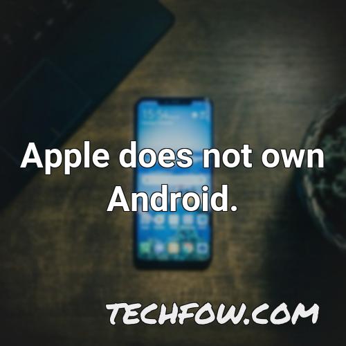 apple does not own android