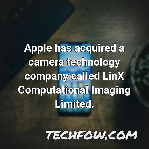 apple has acquired a camera technology company called linx computational imaging limited 1