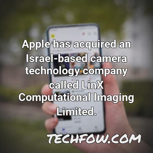 apple has acquired an israel based camera technology company called linx computational imaging limited