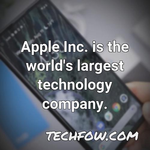 apple inc is the world s largest technology company