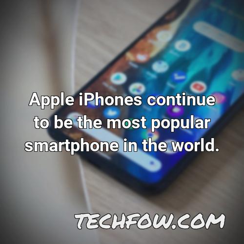 apple iphones continue to be the most popular smartphone in the world