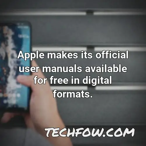apple makes its official user manuals available for free in digital formats