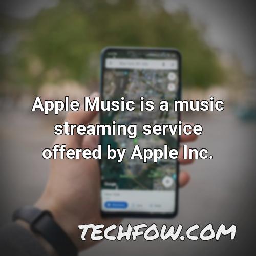 apple music is a music streaming service offered by apple inc