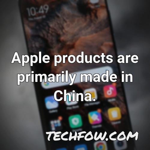 apple products are primarily made in china
