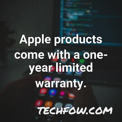 apple products come with a one year limited warranty 1