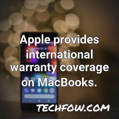 apple provides international warranty coverage on macbooks