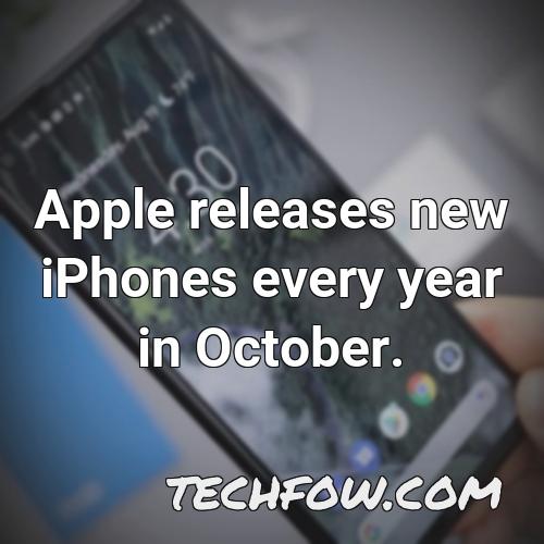 apple releases new iphones every year in october