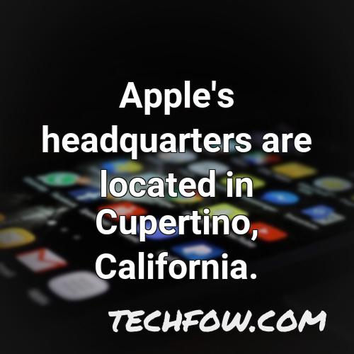 apple s headquarters are located in cupertino california 1