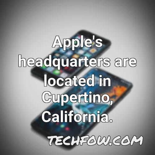 apple s headquarters are located in cupertino california