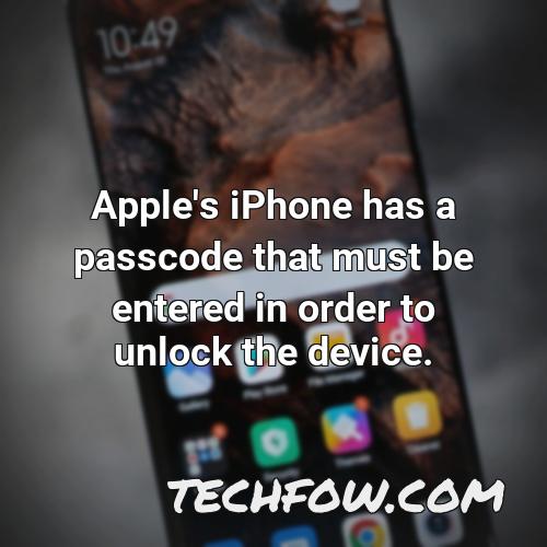 apple s iphone has a passcode that must be entered in order to unlock the device