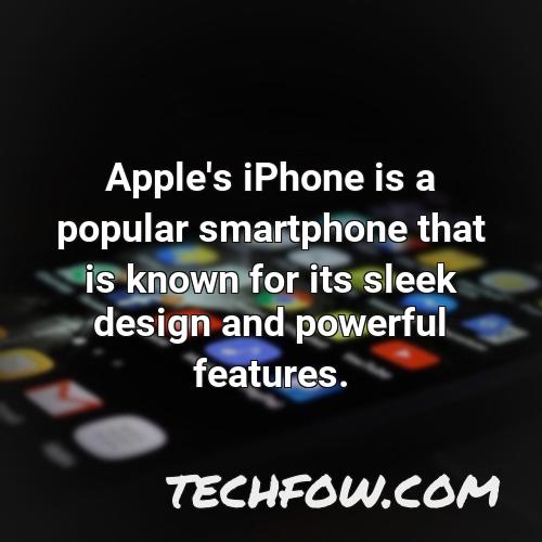 apple s iphone is a popular smartphone that is known for its sleek design and powerful features