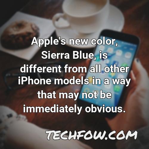 apple s new color sierra blue is different from all other iphone models in a way that may not be immediately obvious