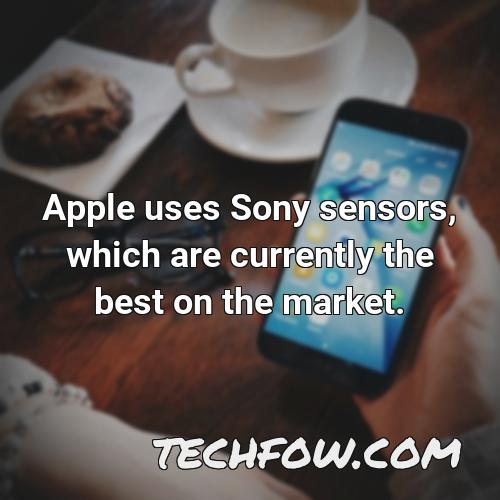 apple uses sony sensors which are currently the best on the market