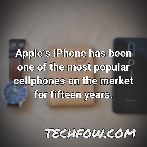 apples iphone has been one of the most popular cellphones on the market for fifteen years