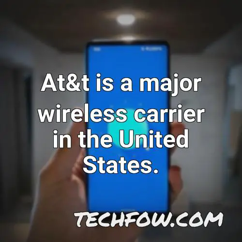 at t is a major wireless carrier in the united states