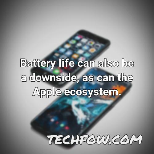 battery life can also be a downside as can the apple ecosystem