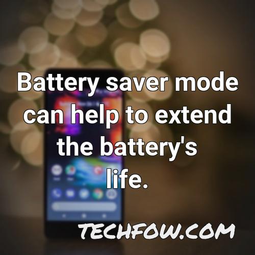 battery saver mode can help to extend the battery s life