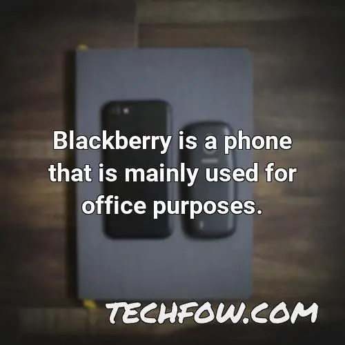 blackberry is a phone that is mainly used for office purposes