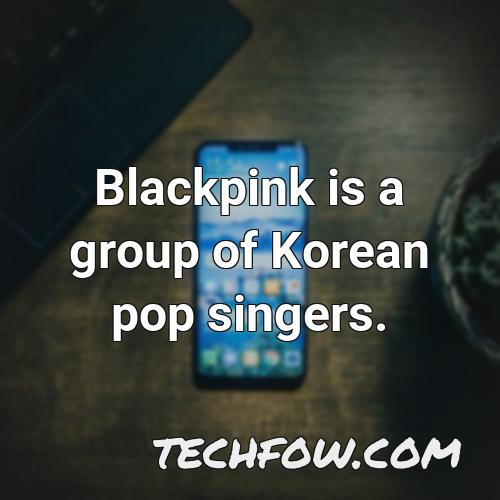 blackpink is a group of korean pop singers