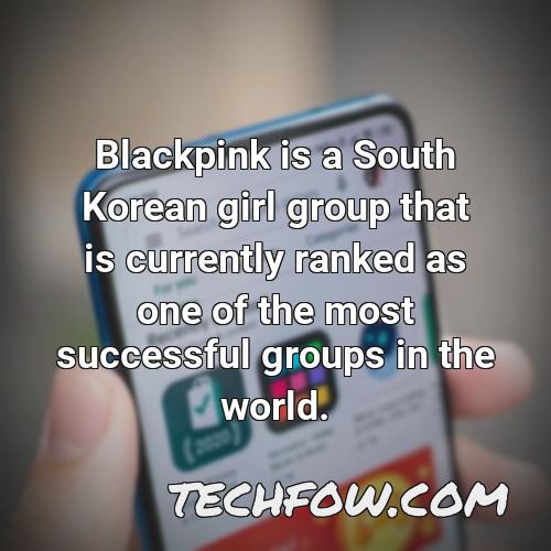 blackpink is a south korean girl group that is currently ranked as one of the most successful groups in the world